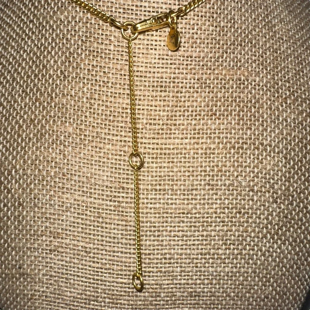 Madewell‎ Toggle Chain 21" Adjustable Necklace in Vintage Gold Tone - Picture 4 of 7